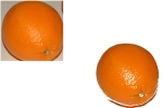 Appelsin i høyre og venstre hjørnet